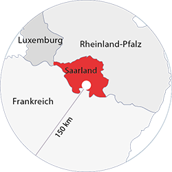 Kartenausschnitt Saar-Lor-Lux